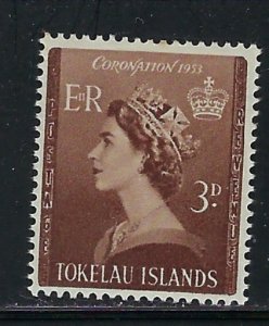 Tokelau 4 MNH 1953 issue; light crease (an6317)