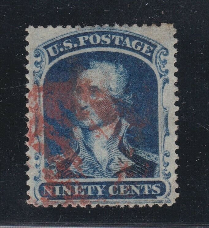 US 39 90c Washington Used w/ Red Grid Cancel & PF Cert VF appr SCV $11,000