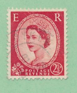 Great Britain 1952 Scott 296 used - 2½p,  QE II