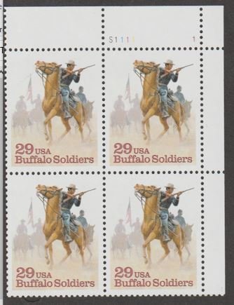 U.S. Scott #2818 Buffalo Soldiers Stamp - Mint NH Plate Block