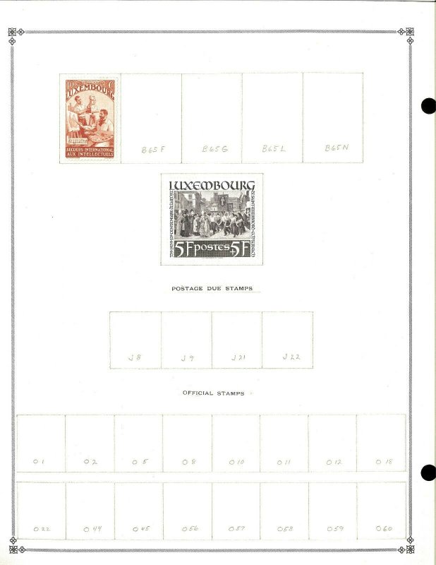 Luxembourg 1944-1999M & U Hinged on Scott International Pages