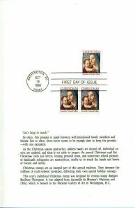 USPS CEREMONY PROGRAM 2514 Christmas Antonello 3 Stamps