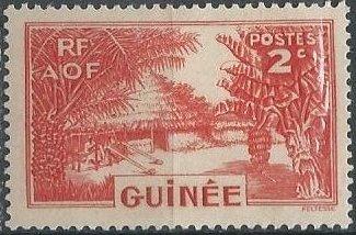 French Guinea 128 (mh) 2c village, ver (1938)