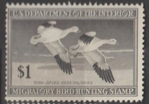 U.S. Scott #RW14 Duck Stamp - Mint Single - IND