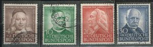 Germany 1953,Sc.#B334-7 used, Welfare: Helpers of Humanity