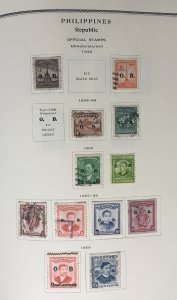 Philippines Post-WW II Lot 1947-69 in Scott Speciality Album CV $71+