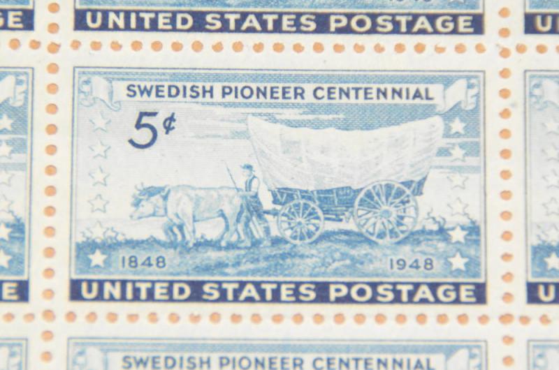 1948 sheet - Swedish Pioneers - Sc# 958