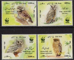 Thematic stamps 2011 WWF OWLS 4v mint