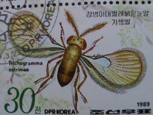 ​KOREA 1989 SC# 2826 LOVELY BUTTERFLY & INSECTS COMPLETE CTO SET-VERY FINE