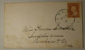 US Sc# 44 Used ON Cover Bangor ME 3c Washington 