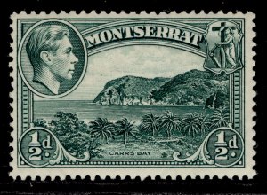 MONTSERRAT GVI SG101, ½d blue-green, M MINT. PERF 13