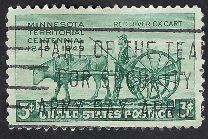 United States #981 3¢ Minnesota Territory Centennial (1949). Used