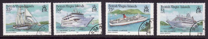 Virgin Is.-SC#524-7-used set-1986-Cruise Ships-