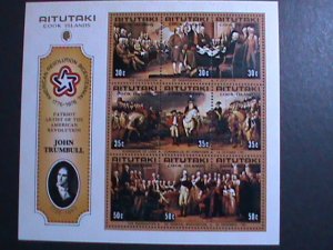 AITUTAKI-1976-BICENTENARY OF AMERICAN REVOLUTION - MNH SHEET VF HARD TO FIND