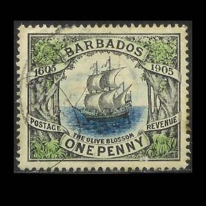 Barbados Scott # 109 U - Light Cancel