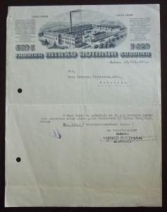 JUDAICA - EARLY ADVERTISING DOCUMENT - MEMO PAPER R! austria yugoslavia J64