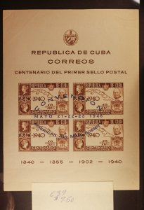 Cuba C39 Souvenir Sheet MNH 1948