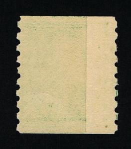 GENUINE SCOTT #412 MINT OG NH 1912 GREEN PERF-8½ SL-WATERMARK COIL SINGLE #7052