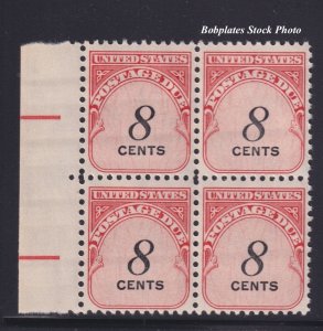 BOBPLATES #J96 Postage Due Block of 4 MNH SCV=$1