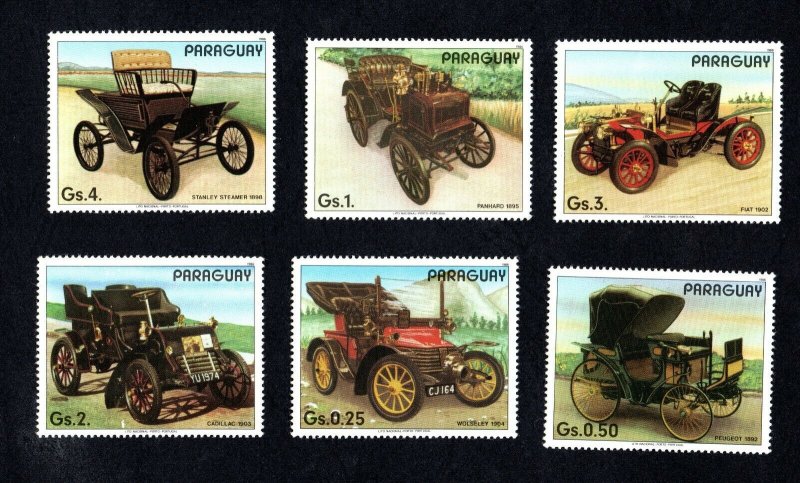 1986- Paraguay- The 100th Anniversary of Automobiles- Voiture-Compl.set 6v.MNH**