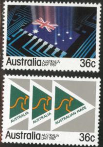 AUSTRALIA Scott 1009-10 MNH** 1987 Australia day stamp set