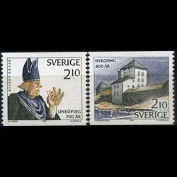 SWEDEN 1987 - Scott# 1641-2 Medieval Town Set of 2 NH