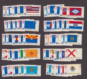 SCOTT 1633-82  STATE FLAGS  13¢  SET OF SINGLES  MNH