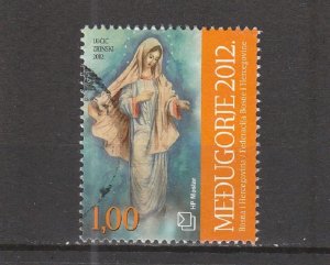 Bosnia & Herzegovina  (Croat) Scott#  271  Used  (2012 Apparition Virgin Mary)