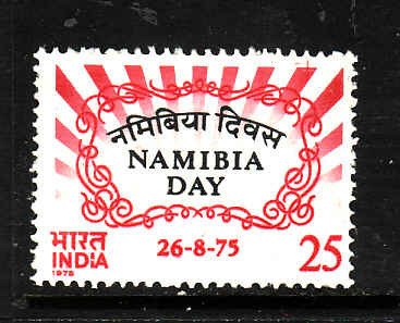 India-Sc#689-unused NH set-Namibia Day-1975-