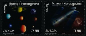 Bosnia & Herzegovina Bosniak Govt 641-2 MNH EUROPA, Space, Planets, Telescope