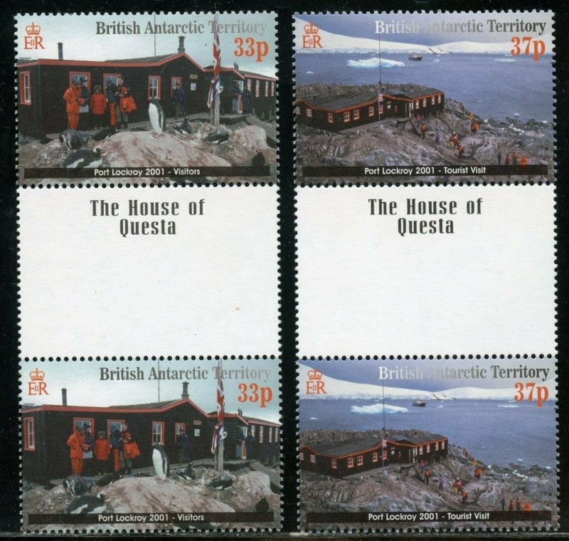 BRITISH ANTARCTIC TERRITORY SCOTT#297/300 GUTTER PAIRS MINT NH-SCOTT $53.00 