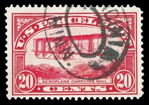 Scott Q8 1913 20c Parcel Post Issue Used F-VF Double Oval Cancel Cat $25