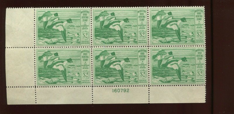 RW16 Federal Duck Mint Plate Block of 6 Stamps  (RW16 A20)