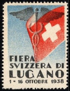 1938 Switzerland Poster Stamp Swiss Fair at Lugano MNH