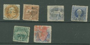 United States #112-115/117/121 Used Single