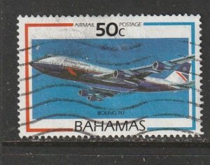 1987 Bahamas - Sc C8 - used VF - 1 single - British Airways Boeing 747