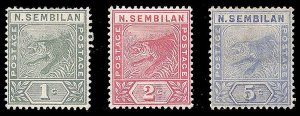 MALAYA STATES- NEGRI SEMBILAN 2-4  Mint (ID # 89299)