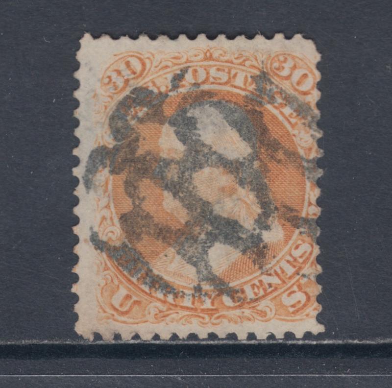 US Sc 71 used 1861 30c w/ NYFM Honeycomb Fancy Cancel