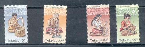 Tokelau Sc 81-4 1982 Crafts stamp set mint NH