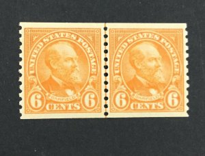 MOMEN: US STAMPS #723 LINE PAIR MINT OG NH XF LOT #76104*