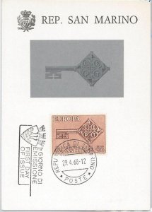 57342 - SAN MARINO - POSTAL HISTORY: MAXIMUM CARD 1968 - EUROPE-