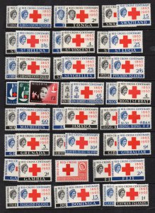 British Commonwealth 1963 Red Cross 35 x MNH sets inc. Hong Kong WS36957(L)