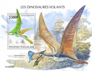 Togo - 2019 Flying Dinosaurs - Stamp Souvenir Sheet - TG190448b