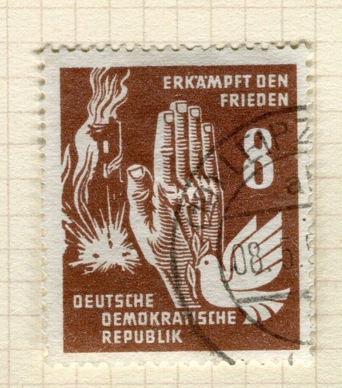 EAST GERMANY; 1950 early Day of Peace issue fine used 8pf. value