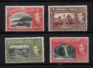 Trinidad 1938 3c-60c (4) mint LHM SG248 249 253 254 WS36553