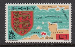 Jersey 267 Map MNH VF