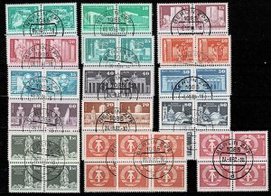 DDR 1980,Sc#2071 and more used,Structure in the GDR, small format in block of 4