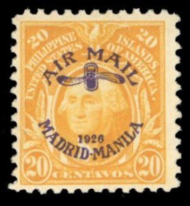Philippines C10, $90, 1926 20c orange yellow, dried gum