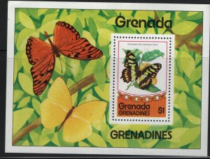 GRENADA GRENADINES  82 MNH SOUVENIR SHEET  BUTTERFLIES