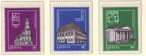 Lithuania Sc 502-4 1994 Churches stamp set mint NH